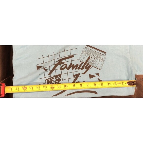 Jerzees Blue Family Jam Medium T-Shirt Boombox 90’s Style SS Tee - Picture 5 of 6